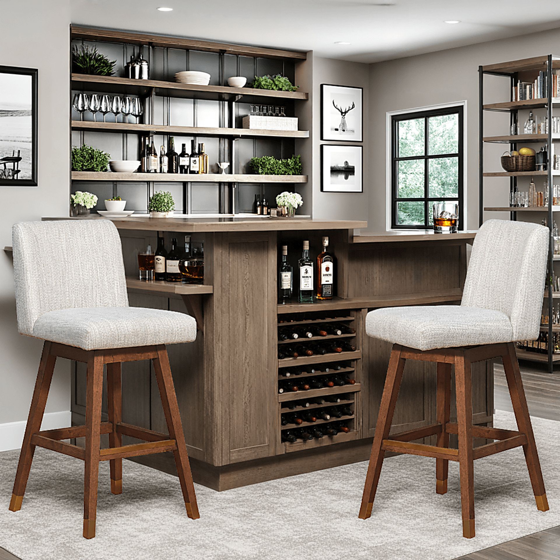 Voidsys II Beige Barstool - Image 2