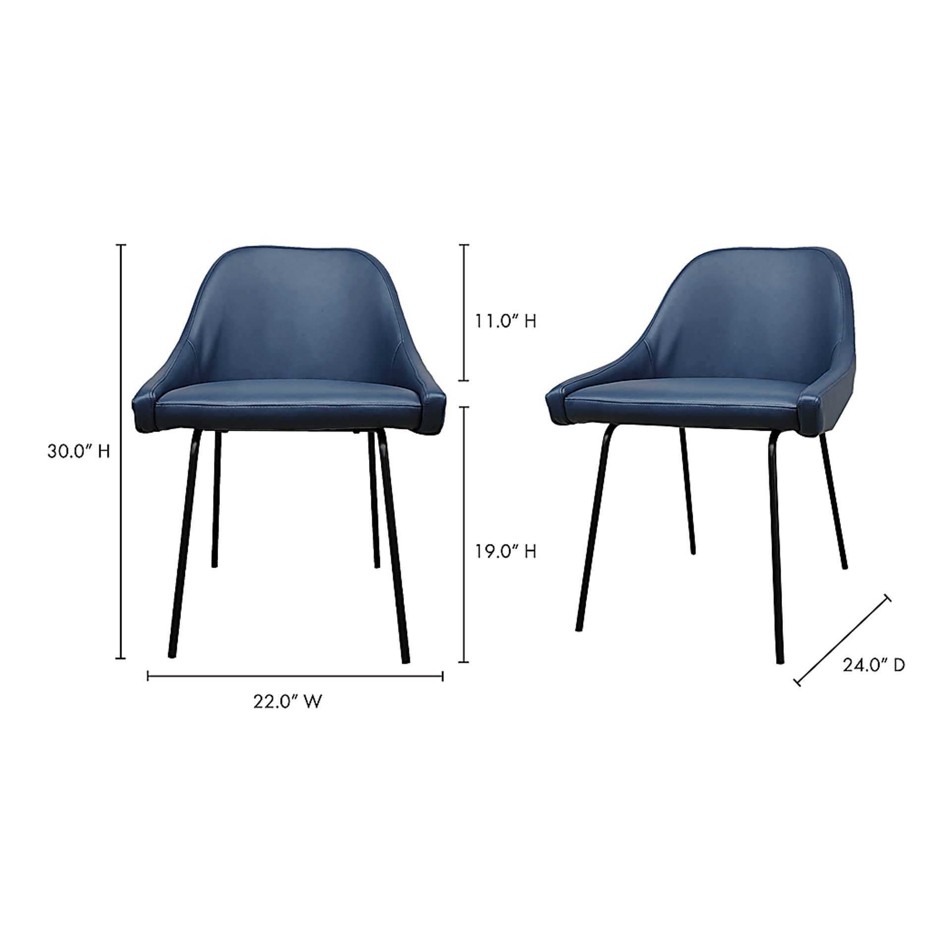 Voight Blue Side Chair - Image 5