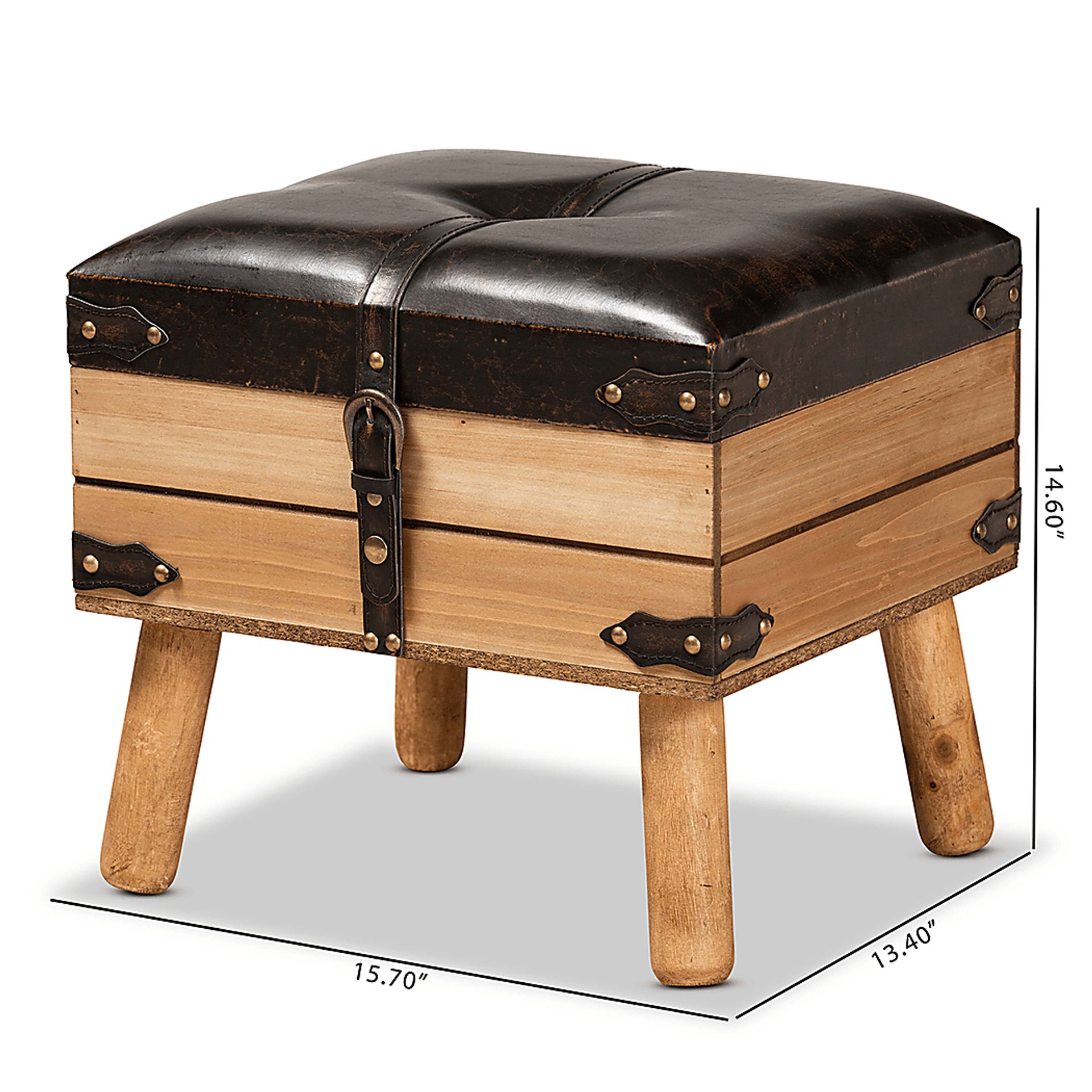 Voisin Brown Storage Ottoman - Image 11