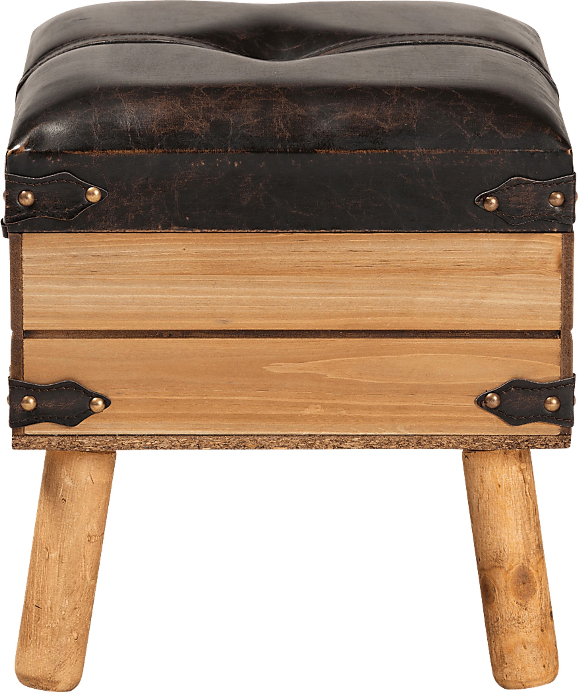 Voisin Brown Storage Ottoman - Image 4