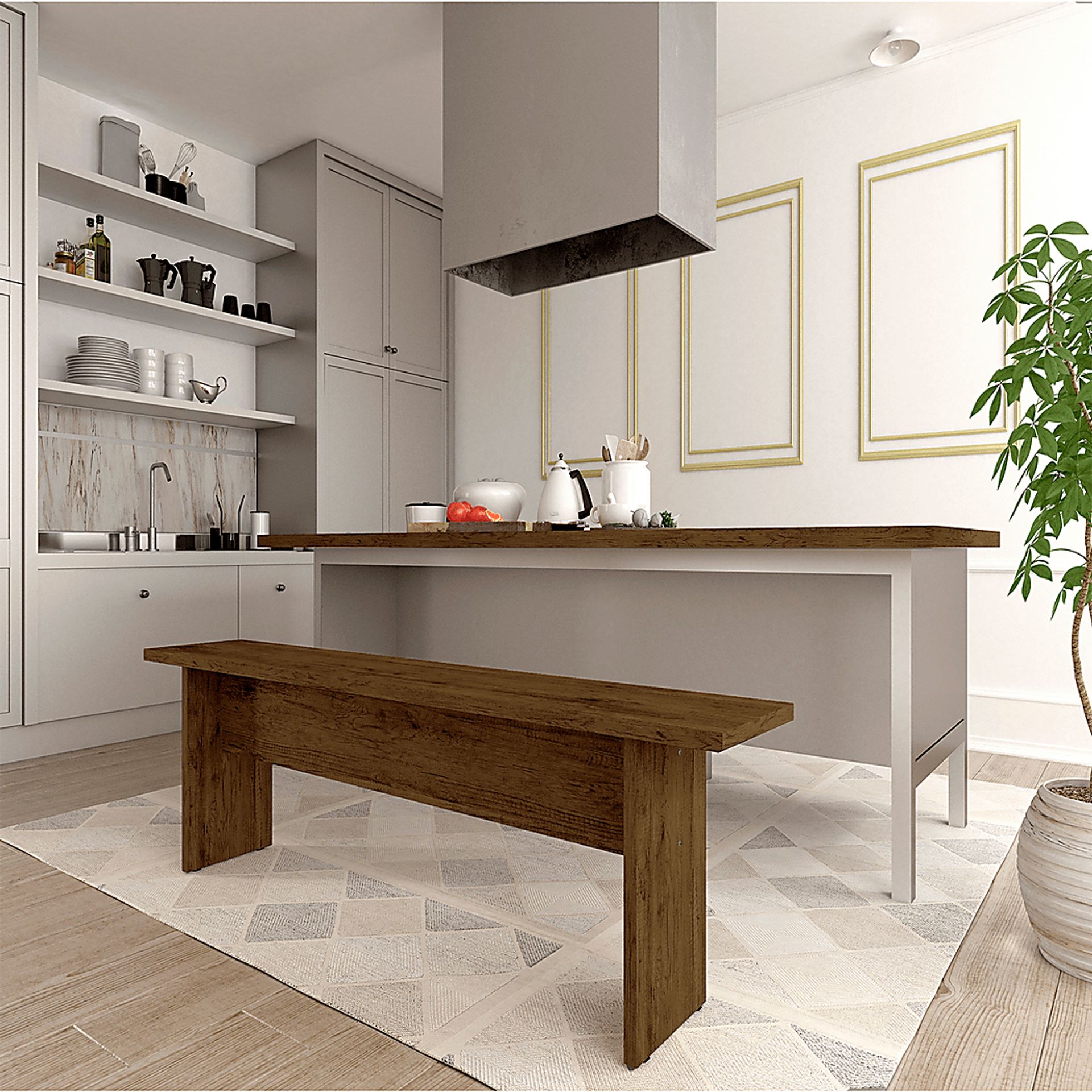 Volco Brown Bench - Image 2