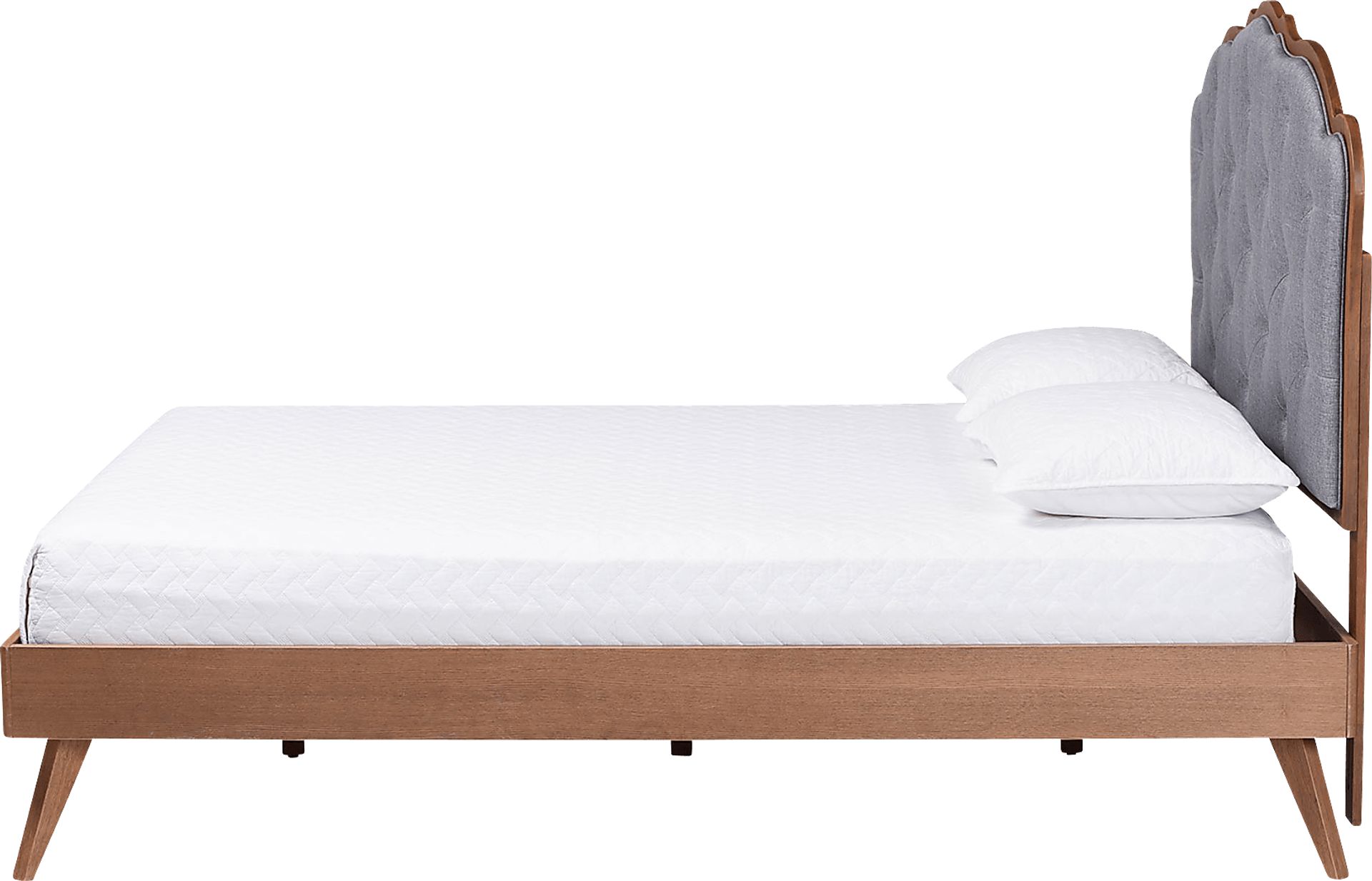 Voleso Gray/Brown Queen Platform Bed - Image 3