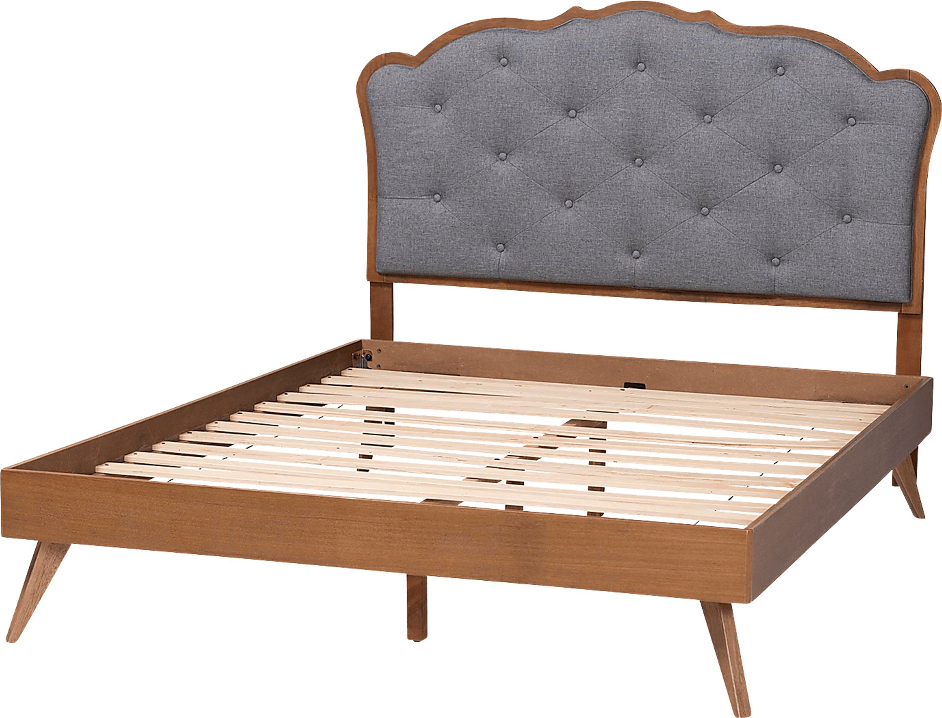 Voleso Gray/Brown Queen Platform Bed - Image 6