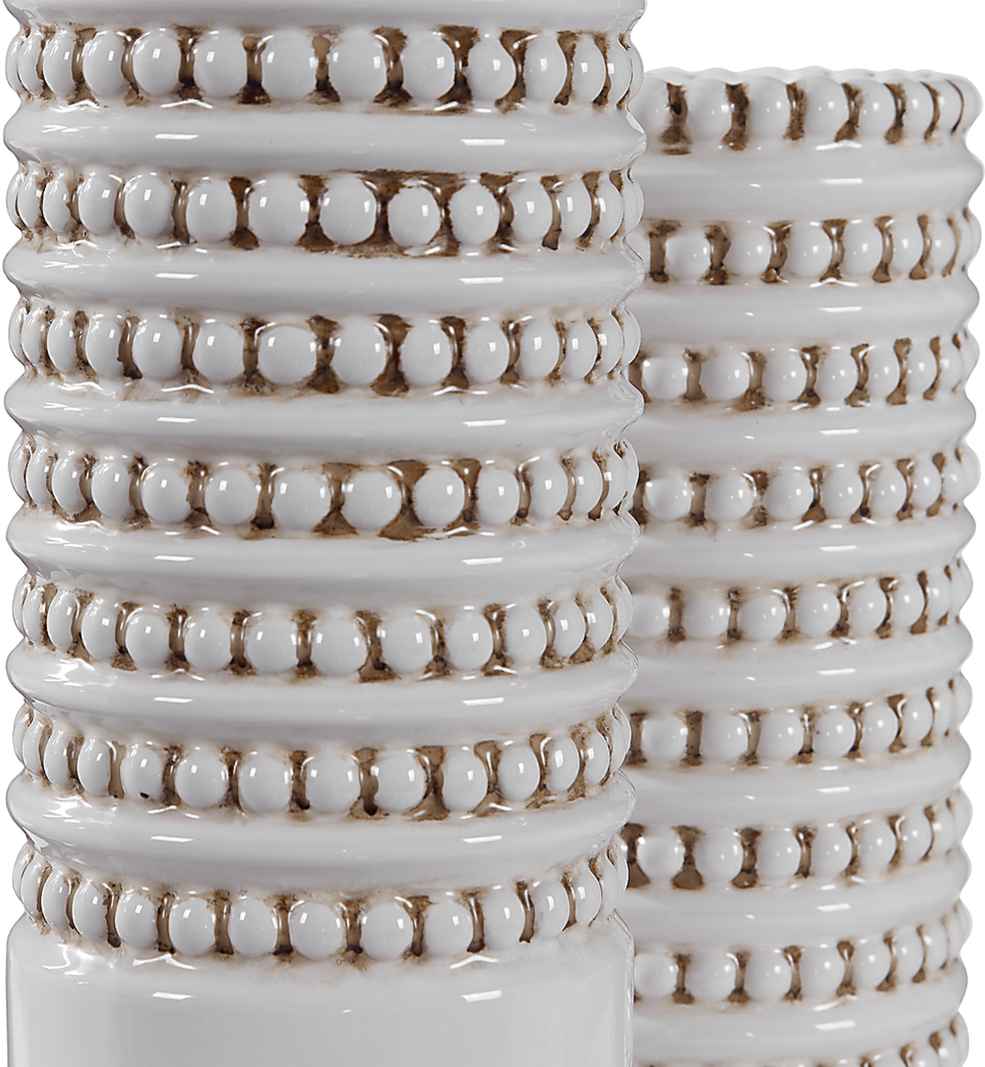 Volpe White Vase, Set of 2 - Image 2