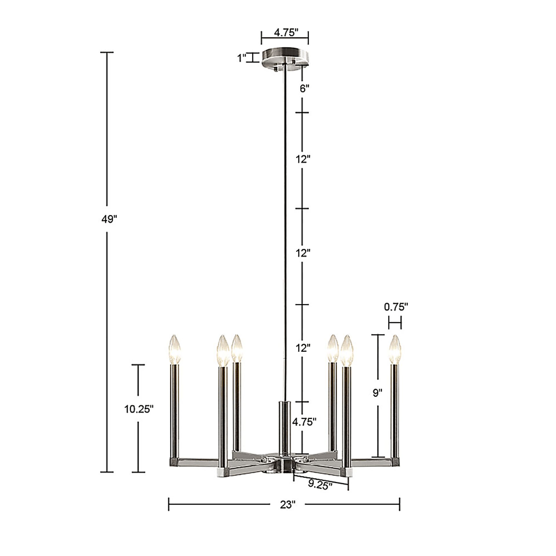 Volte Hills Silver Chandelier - Image 4
