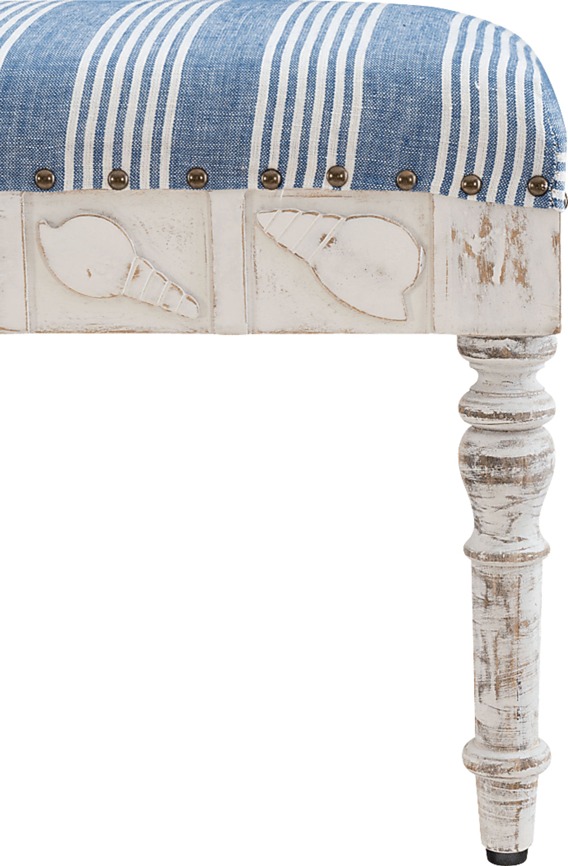Vontue II White/Blue Bench - Image 9