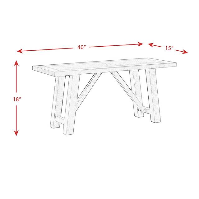 Vortexrover Gray Dining Bench - Thumbnail - Image 4