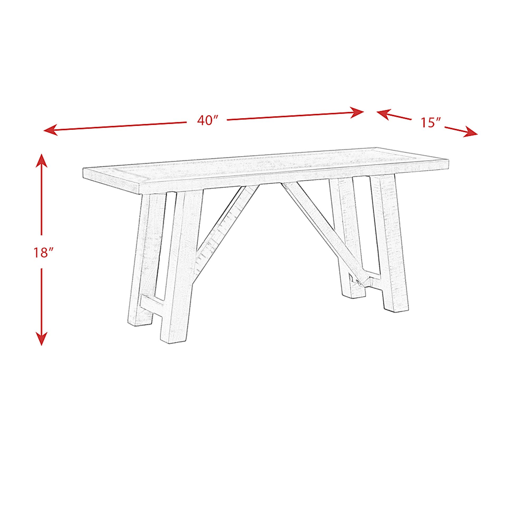 Vortexrover Gray Dining Bench - Image 4