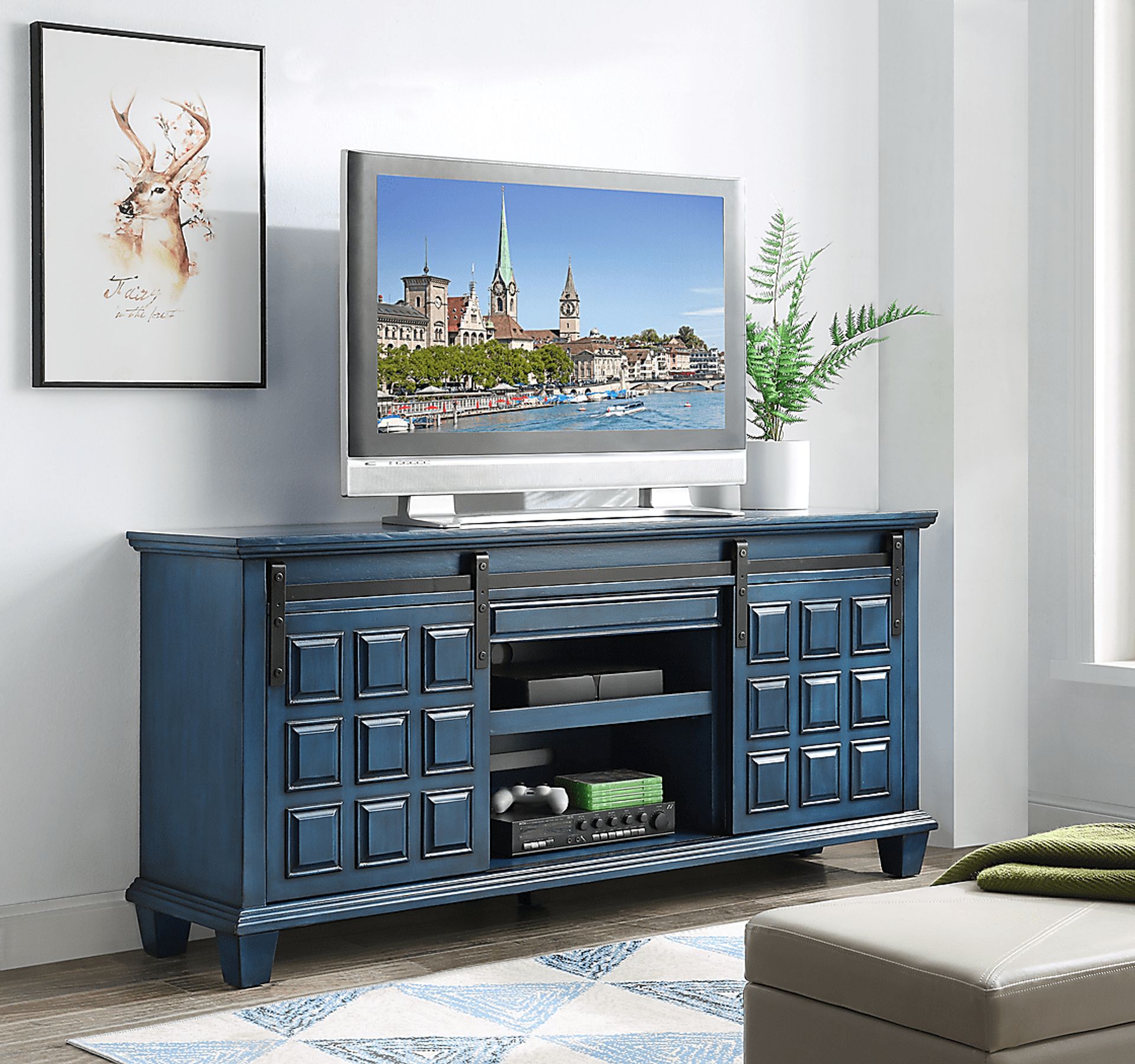 Vossland Blue Credenza - Image 5
