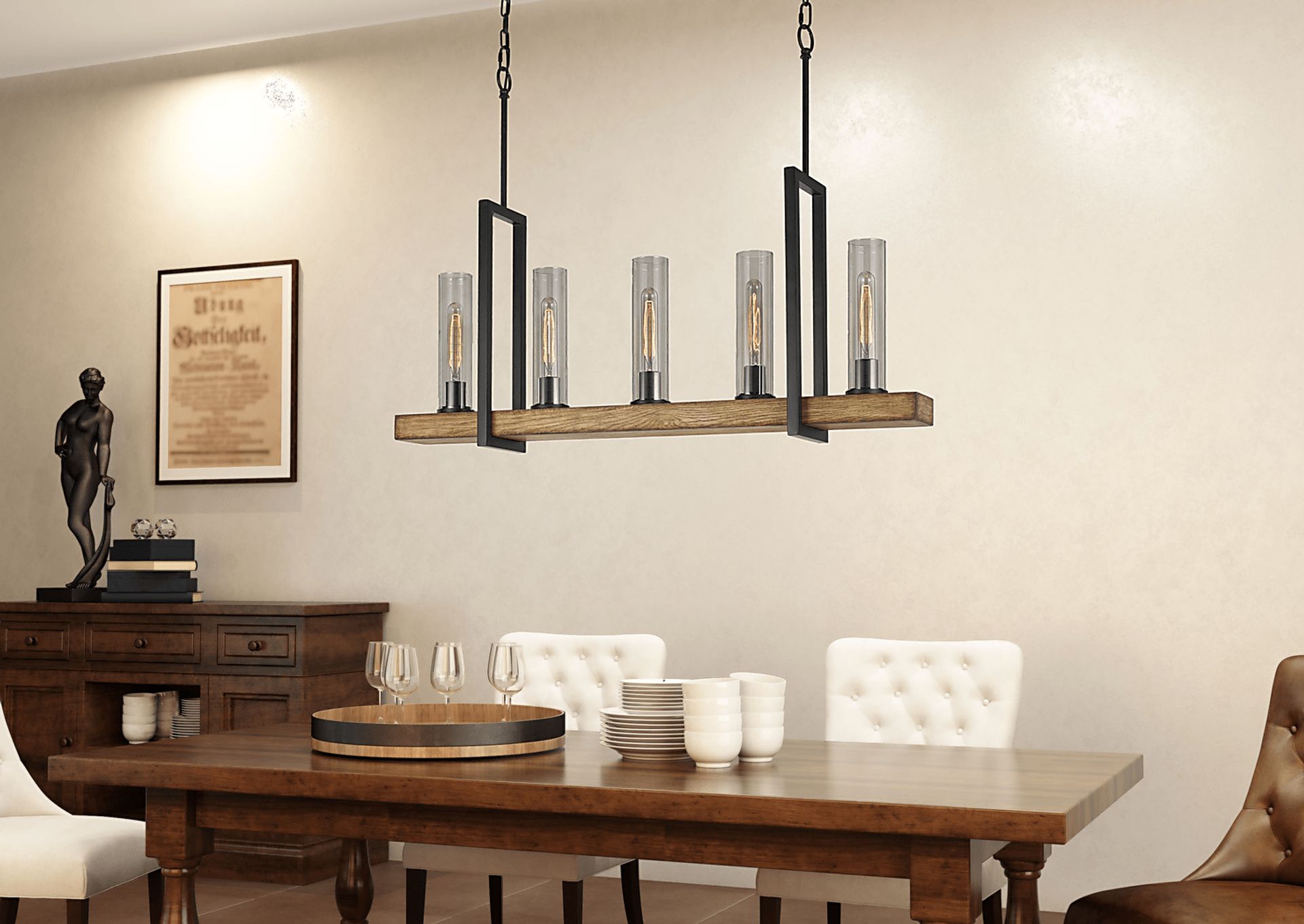 Vosswood Black Chandelier - Image 3