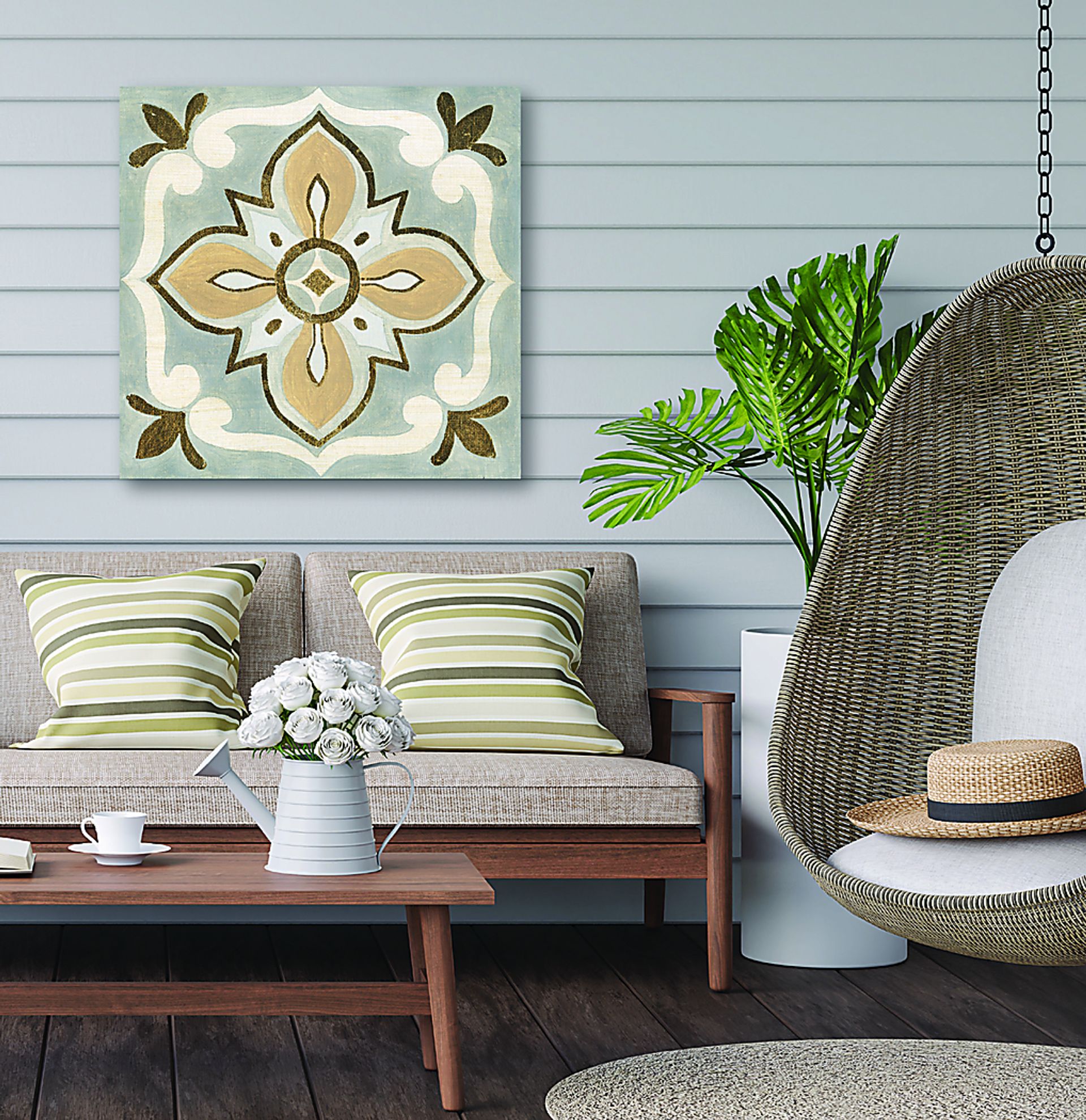 Votly Gray Wooden Wall Art - Image 2