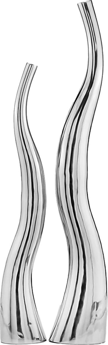 Vouvray II Silver Vase, Set of 2
