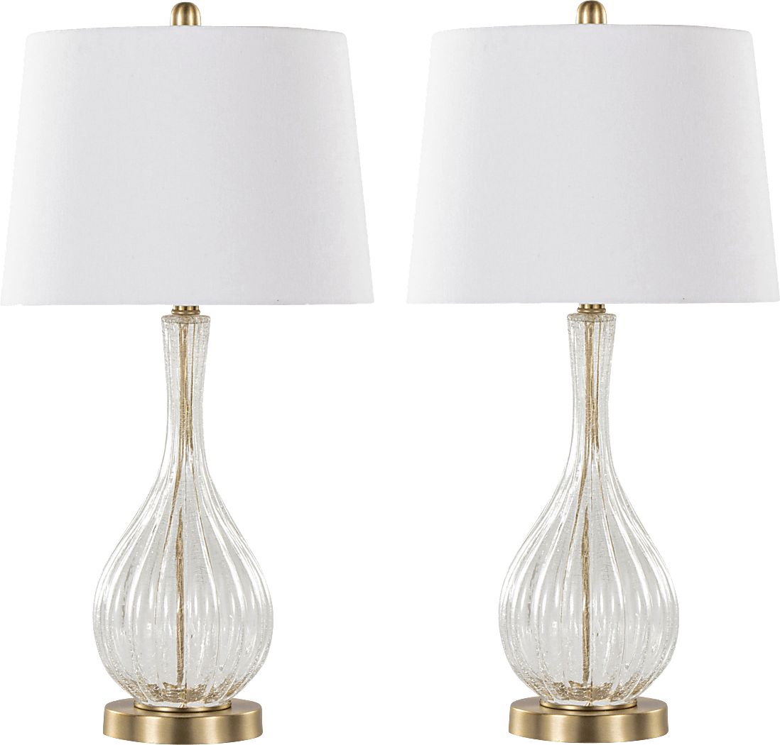 Vulcan Bend Clear Lamp, Set of 2