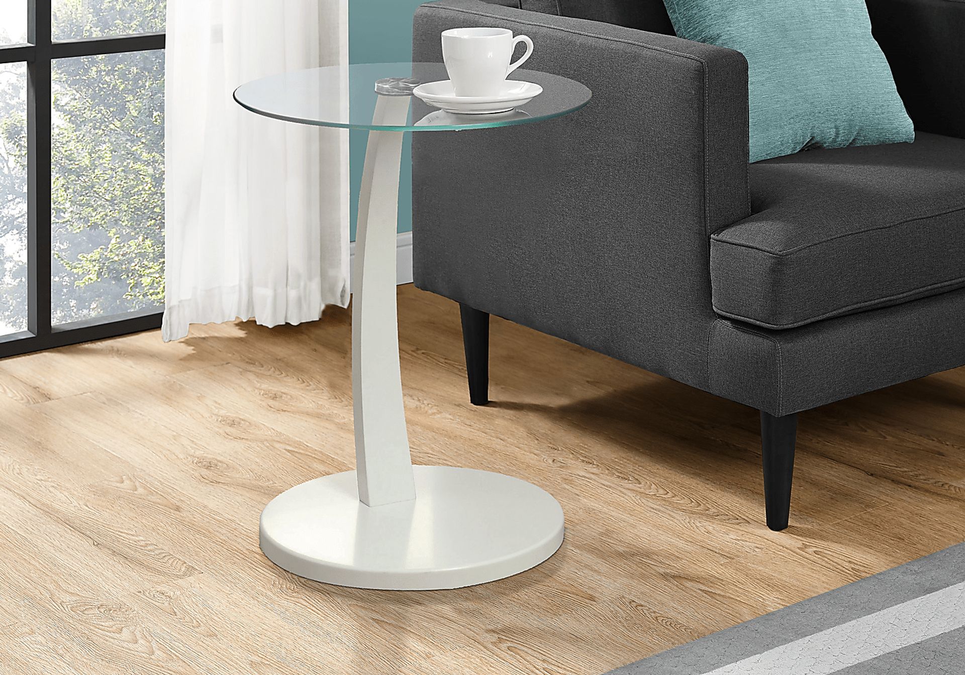 Vultee White Accent Table - Image 2