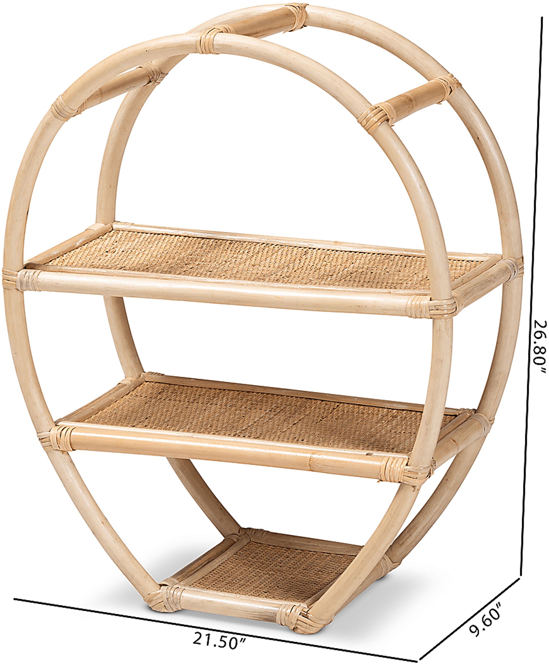 Wadleigh Brown 3-Tier Display Shelf - Image 8