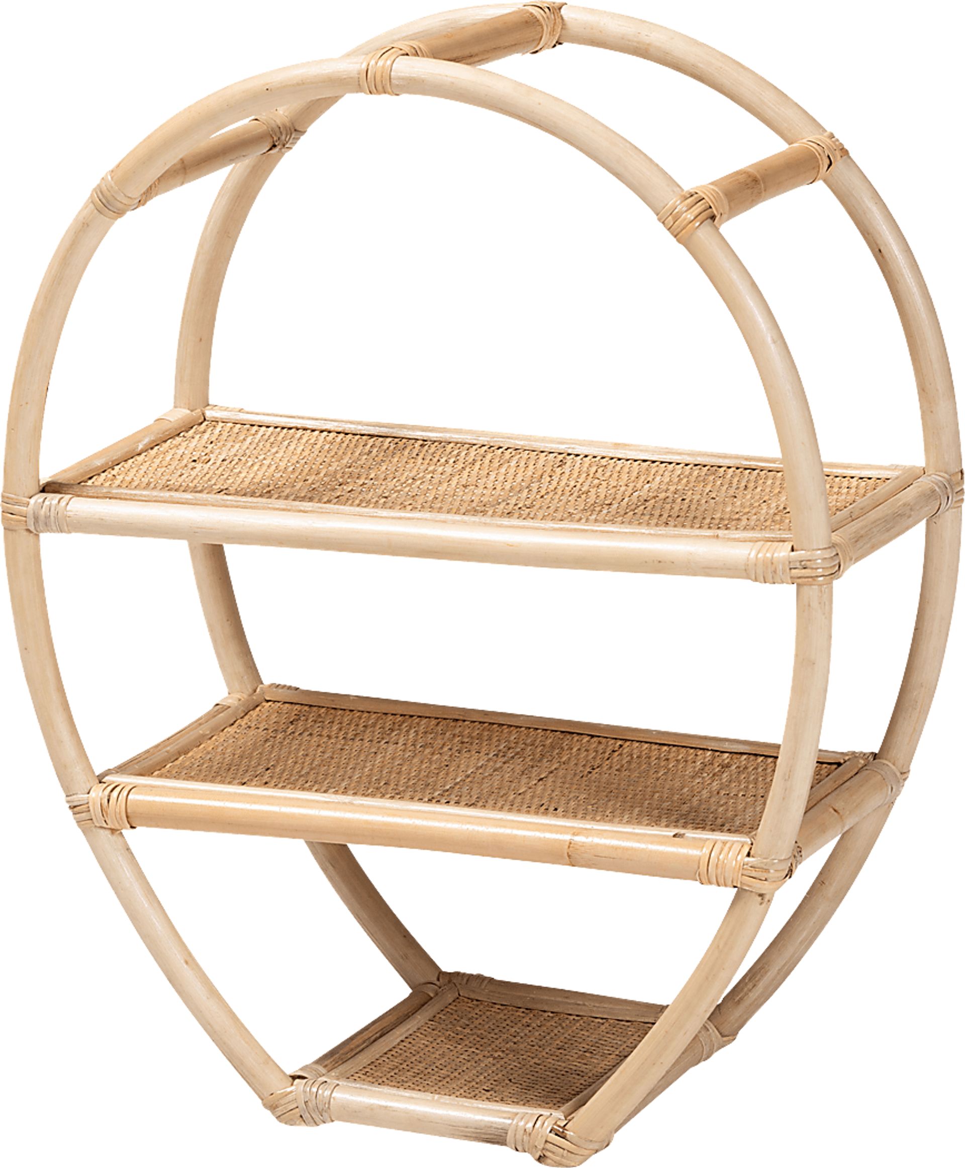 Wadleigh Brown 3-Tier Display Shelf - Image 1