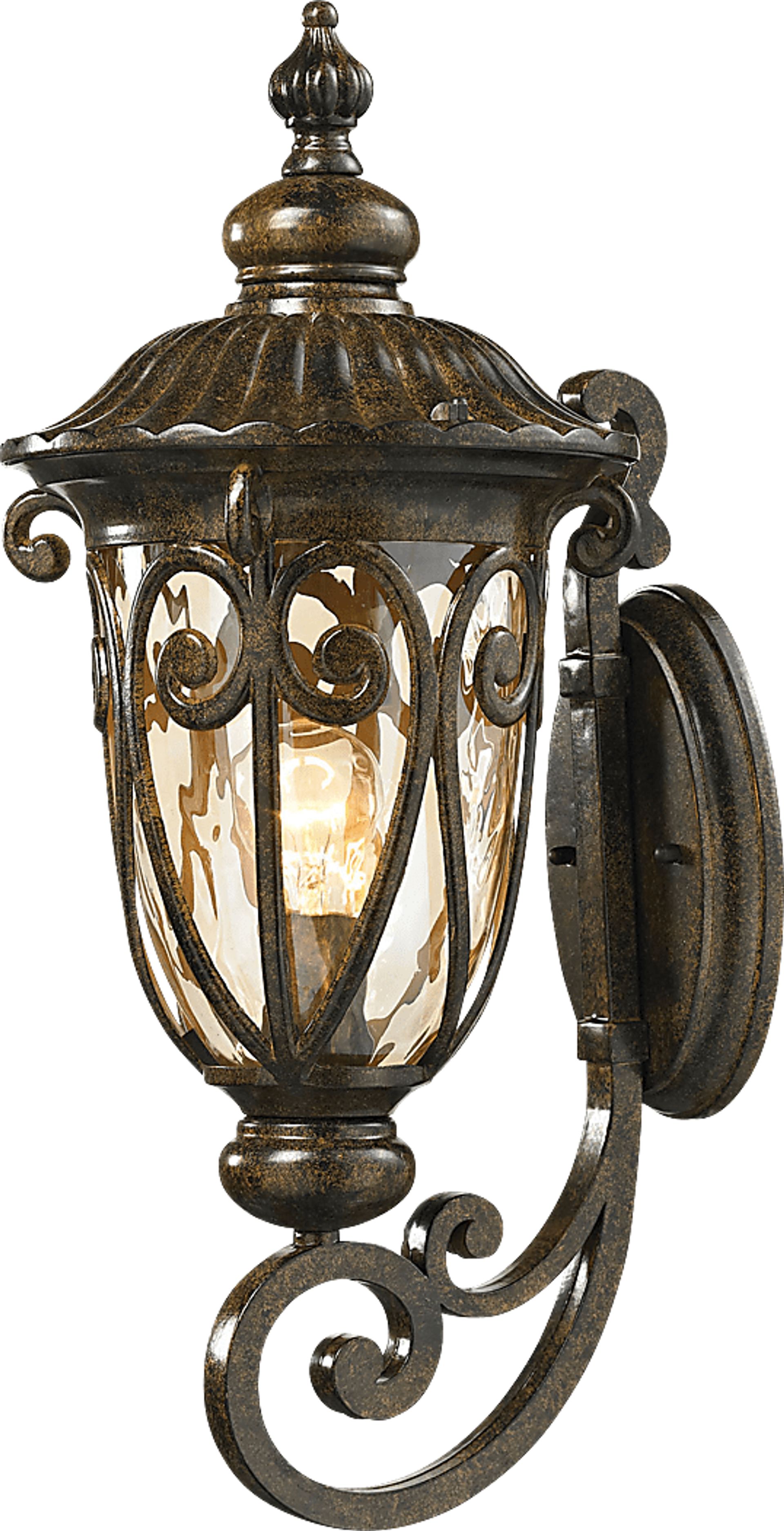 Wadsbury Brown Large Outdoor Wall Sconce - Image 1