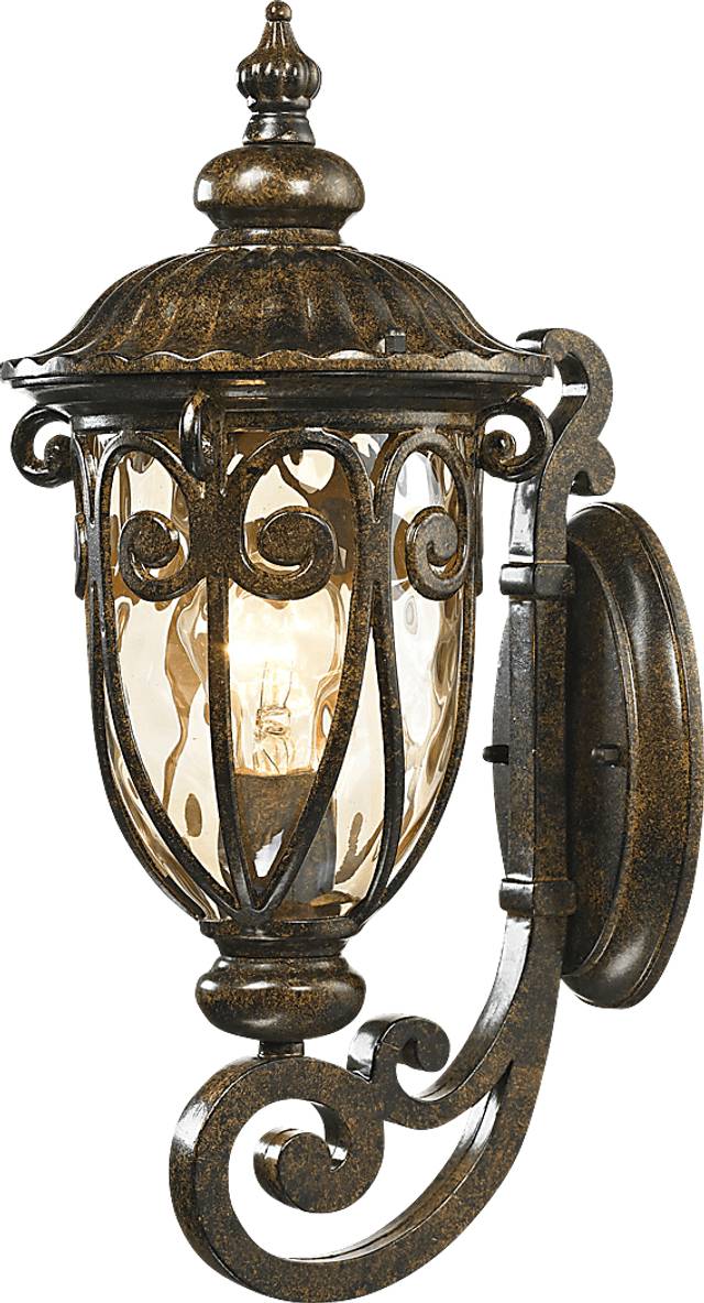 Wadsbury Brown Small Outdoor Wall Sconce - Thumbnail - Image 1