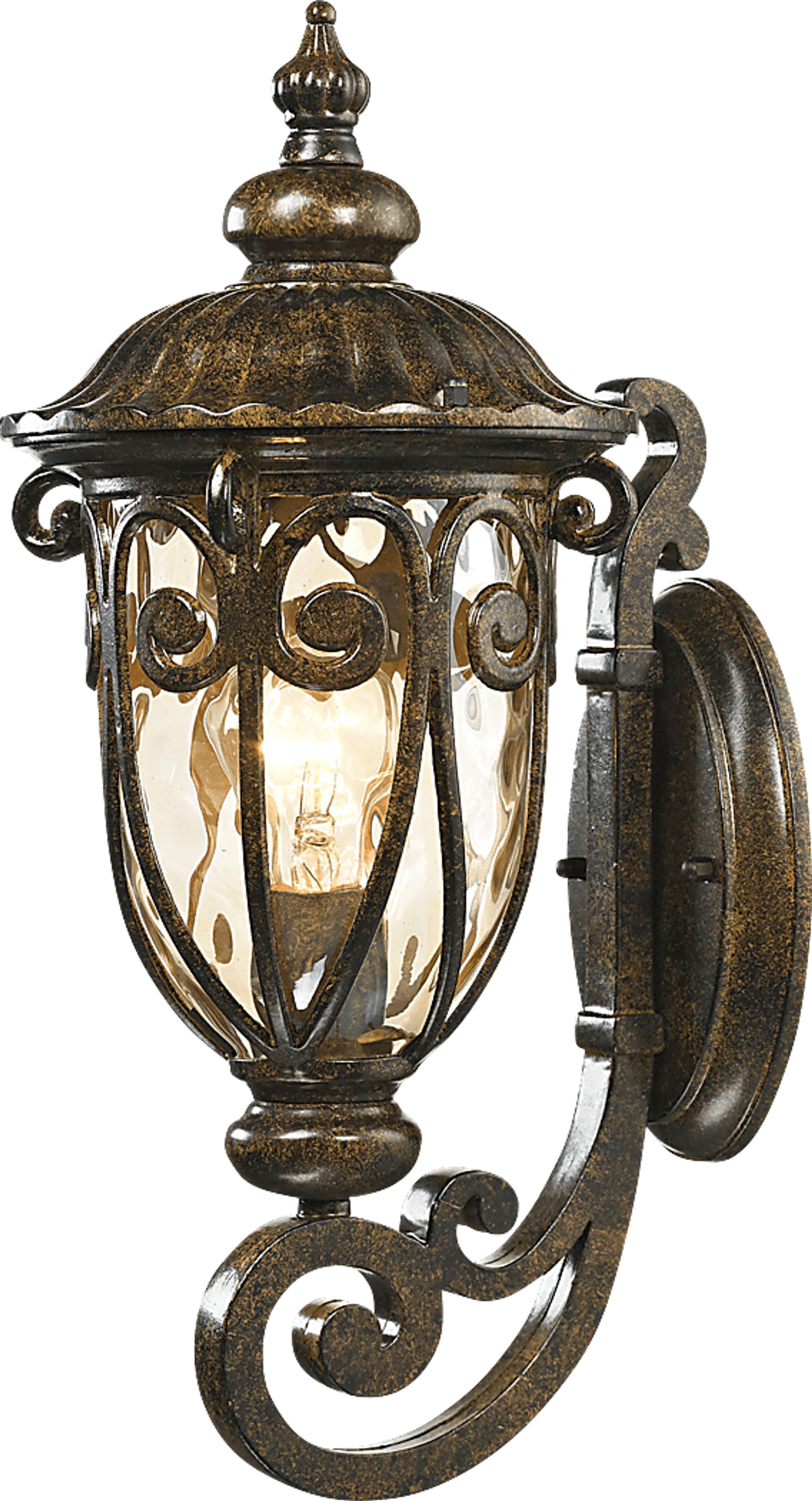 Wadsbury Brown Small Outdoor Wall Sconce - Image 1