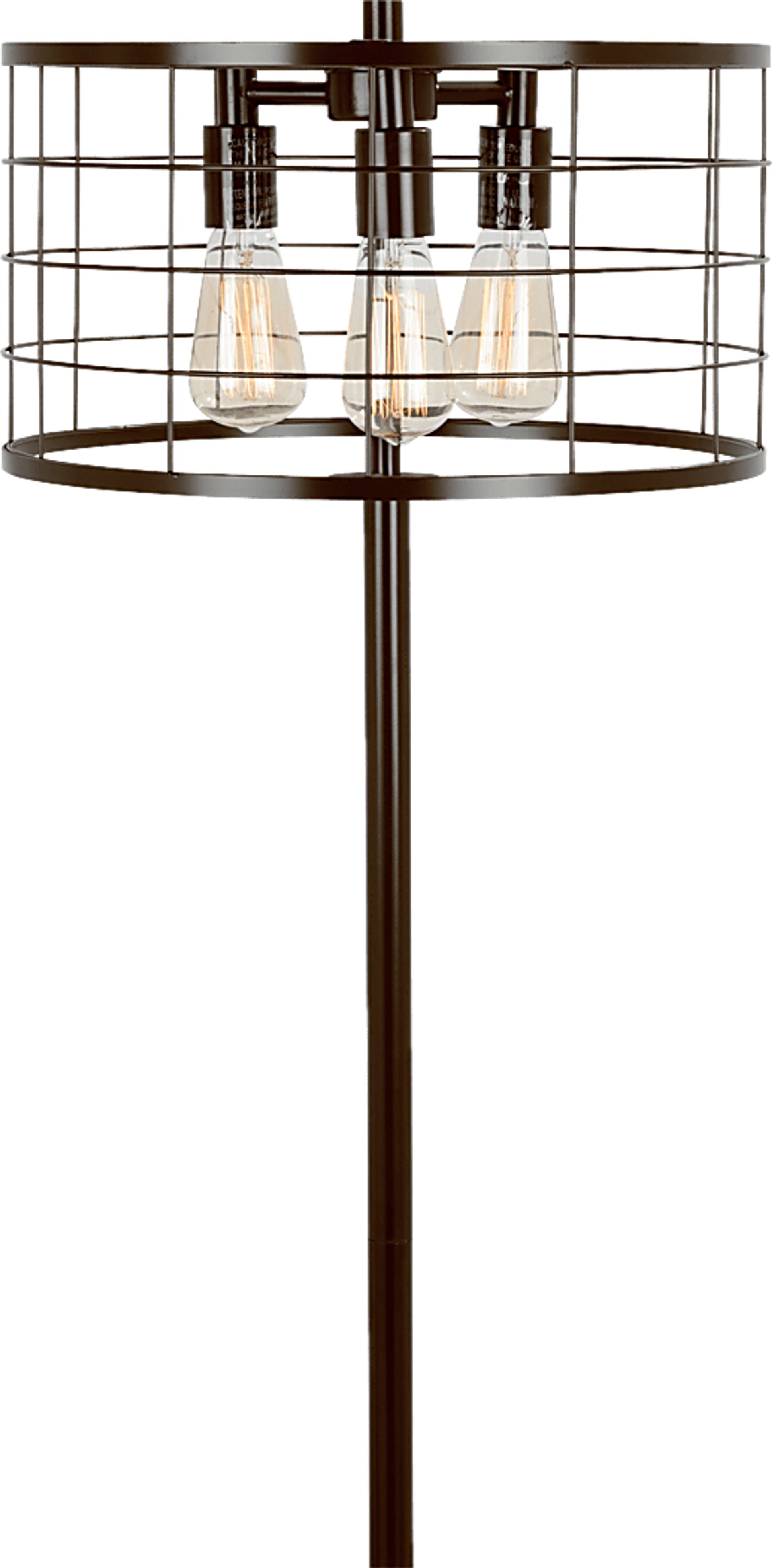 Wadsworth Antique Brown Floor Lamp - Image 3