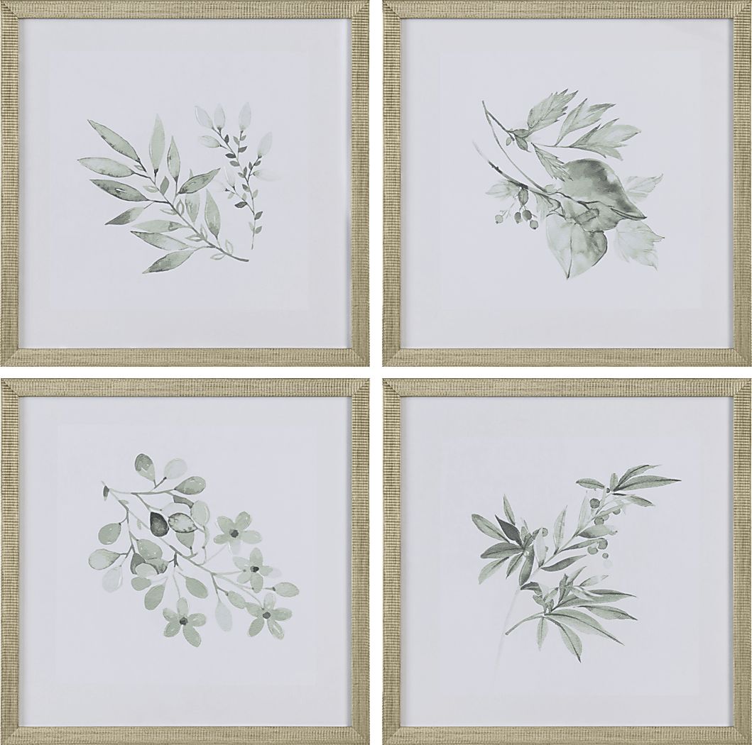 Wagontier Green Artwork, Set of 4