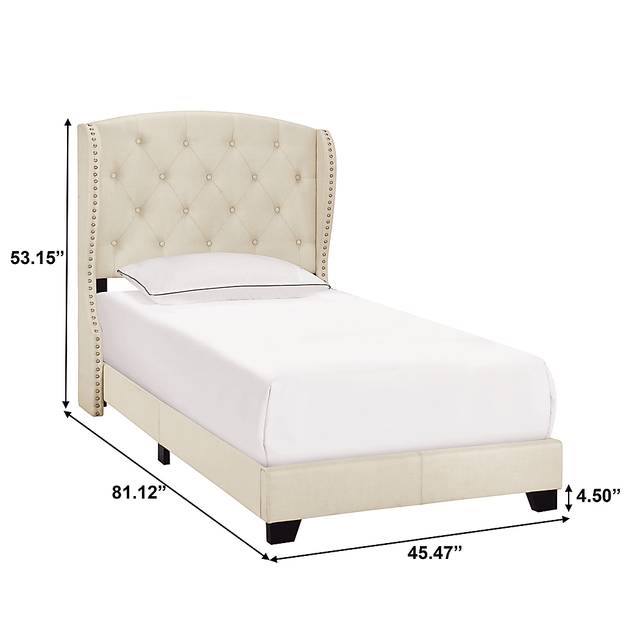 Wakelee Beige Twin Bed - Thumbnail - Image 9
