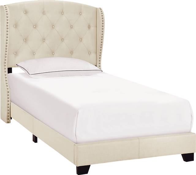 Wakelee Beige Twin Bed - Thumbnail - Image 1