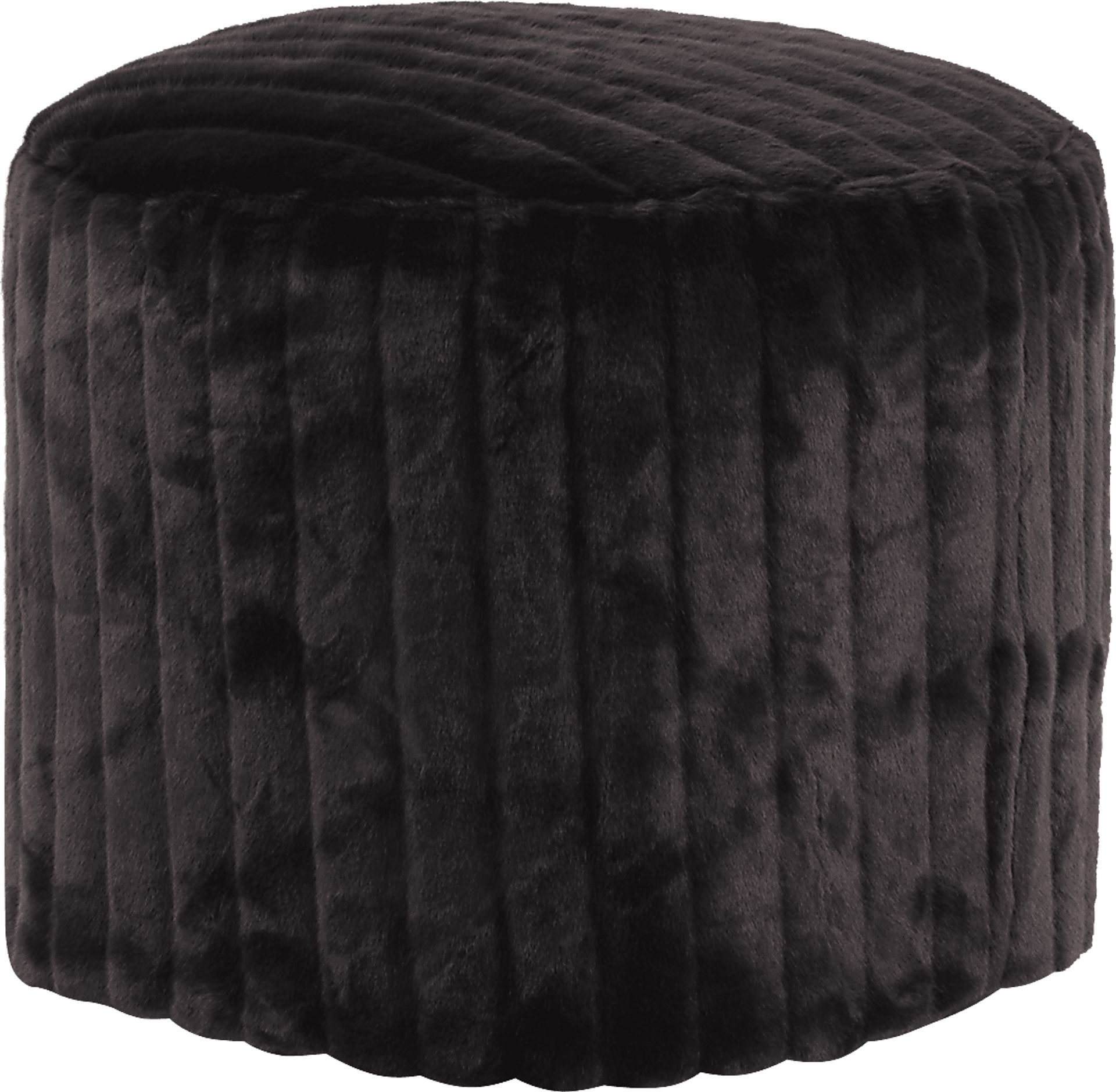 Wakeley Black Pouf - Image 1