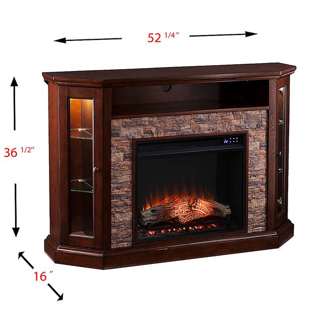 Wakerobin IV Espresso 52 in. Console With Touch Panel Electric Fireplace - Thumbnail - Image 4