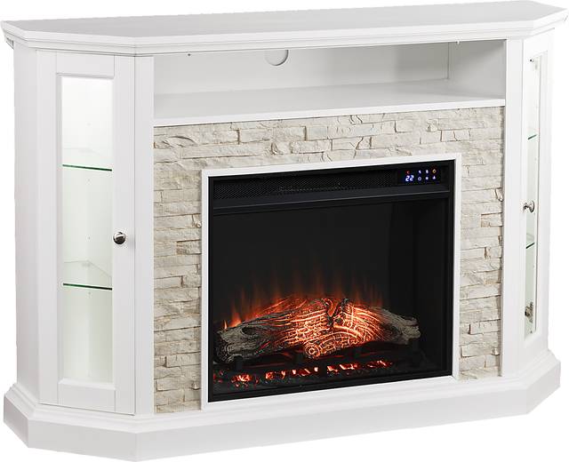 Wakerobin IV White 52 in. Console With Touch Panel Electric Fireplace - Thumbnail - Image 1