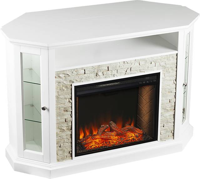 Wakerobin III White 52 in. Console With Smart Electric Fireplace - Thumbnail - Image 2