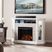 Wakerobin II White 52 in. Console with Electric Fireplace