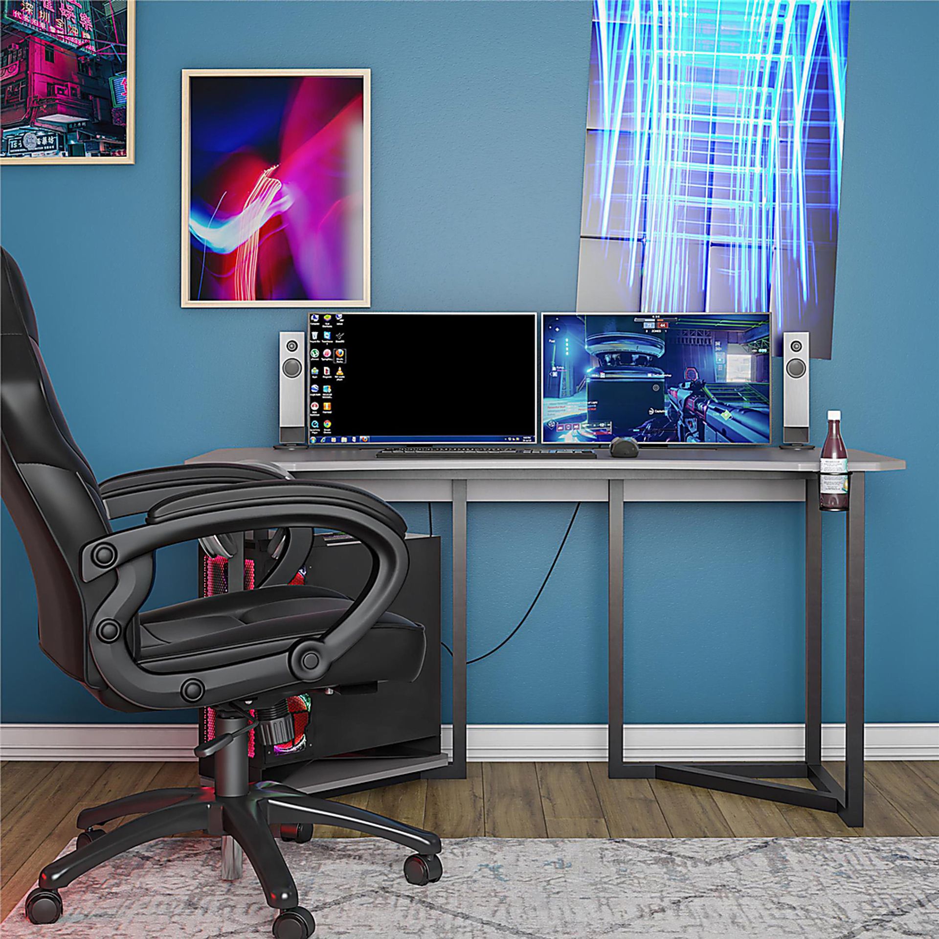 Walavista Gray Gaming Desk - Image 3