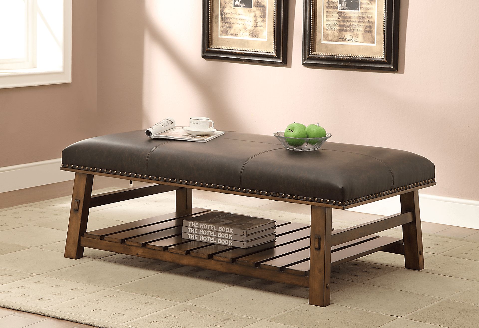 Waldave Brown Cocktail Ottoman - Image 4