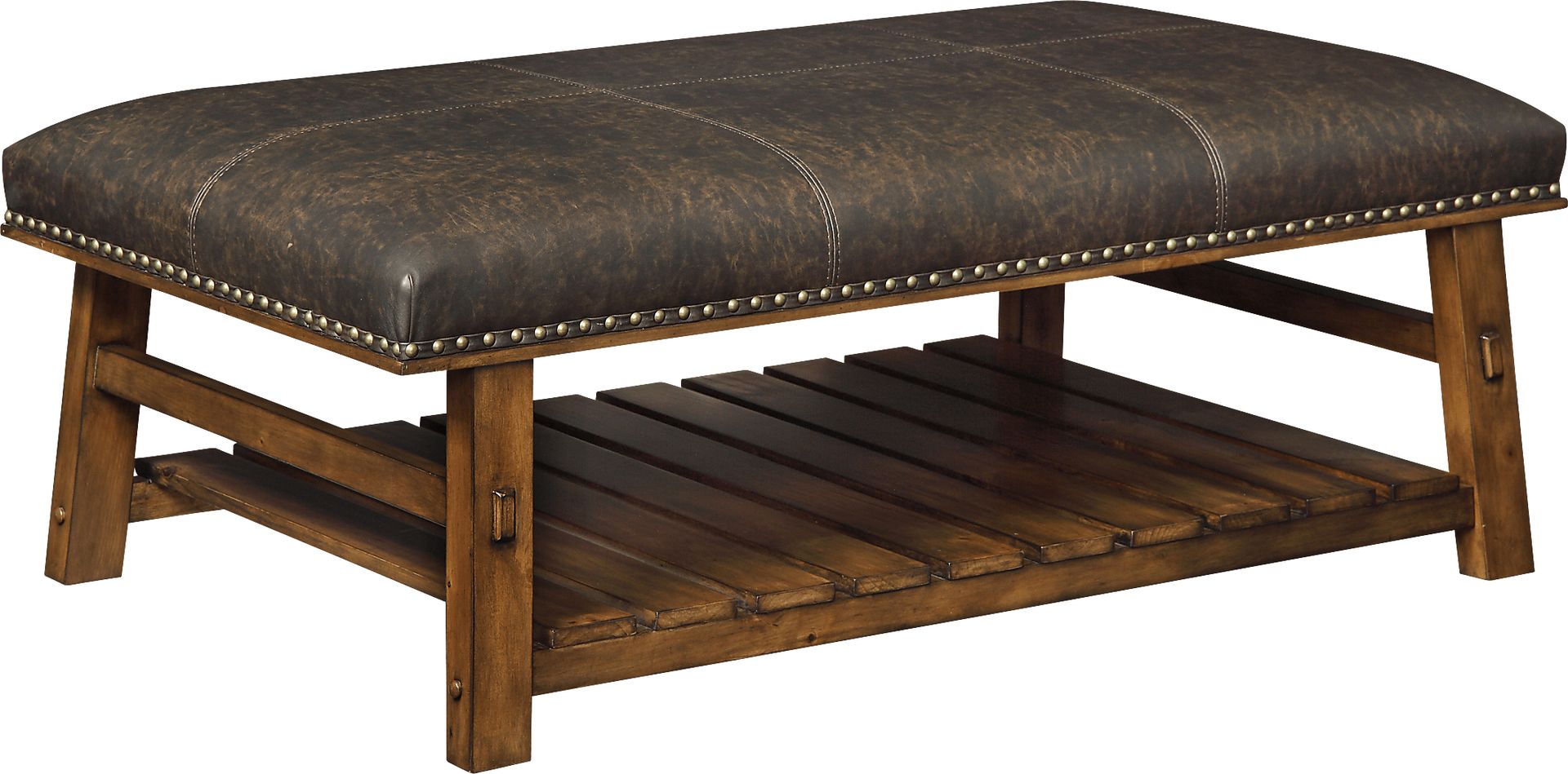 Waldave Brown Cocktail Ottoman - Image 1
