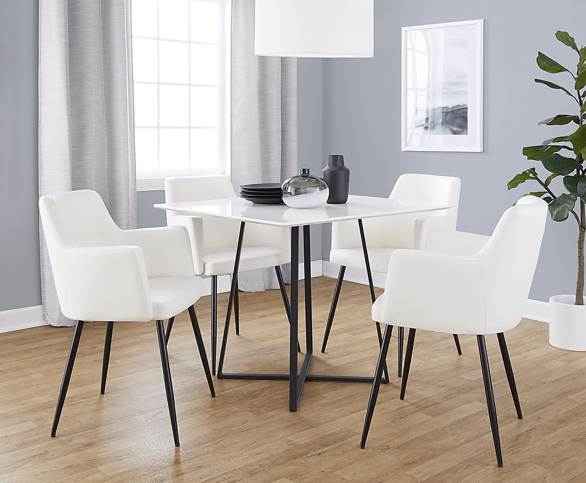 Waldman White Arm Chair, Set of 2 - Image 2