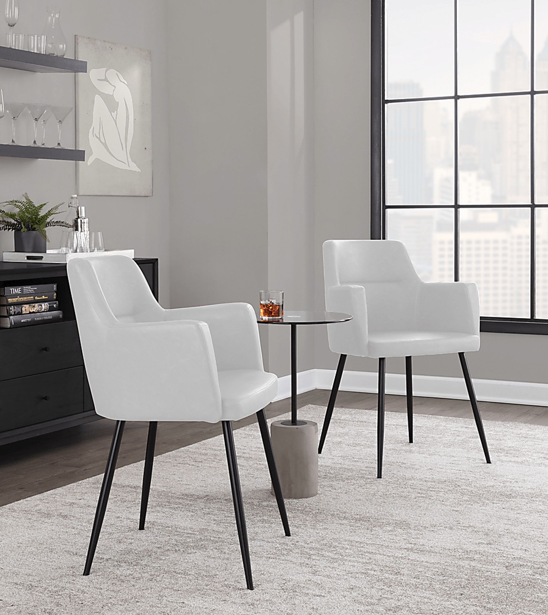 Waldman White Arm Chair, Set of 2 - Image 3