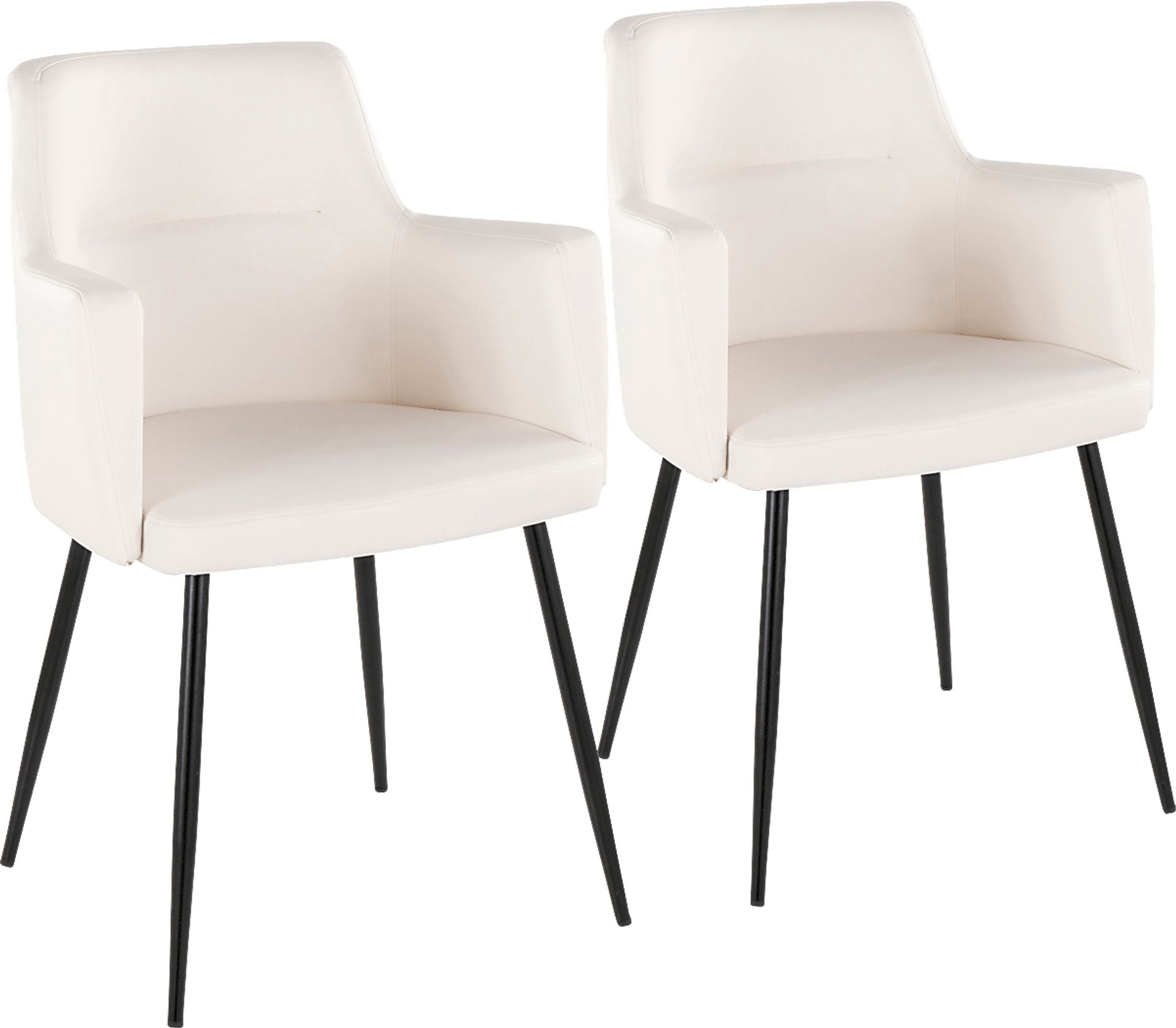 Waldman White Arm Chair, Set of 2 - Image 1