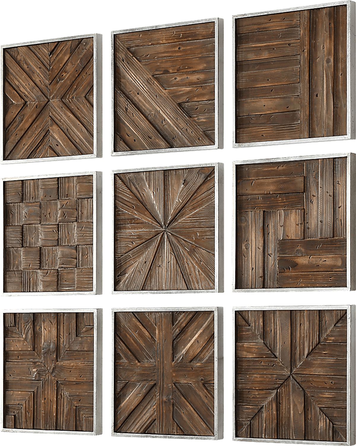 Waldon Brown Dark Wood Wall Decor, Set Of 9 | Rooms to Go