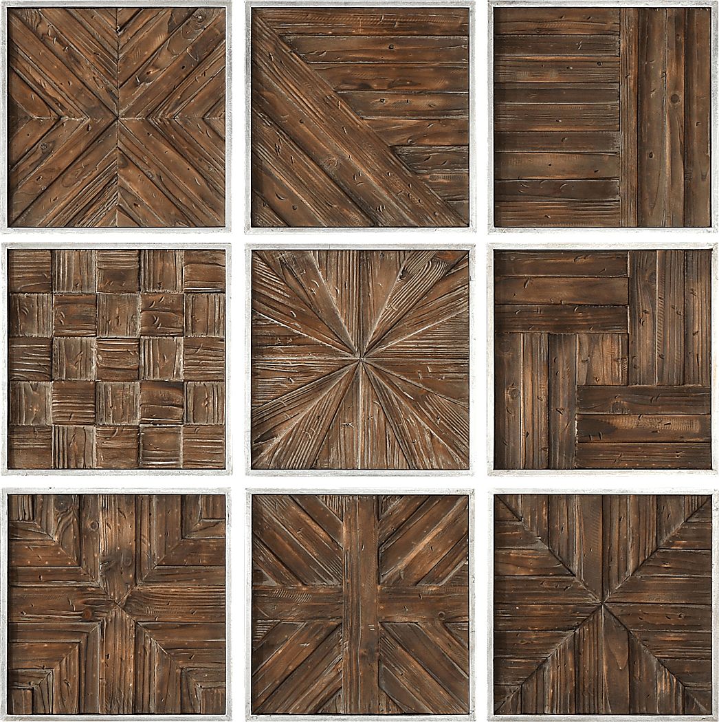 Waldon Brown Wall Decor, Set of 9