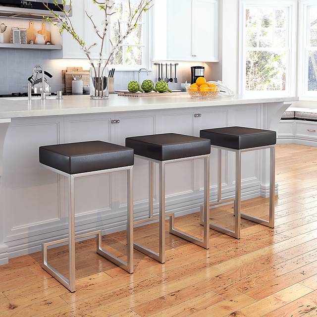 Waldow Black Counter Stool, Set of 2 - Thumbnail - Image 2