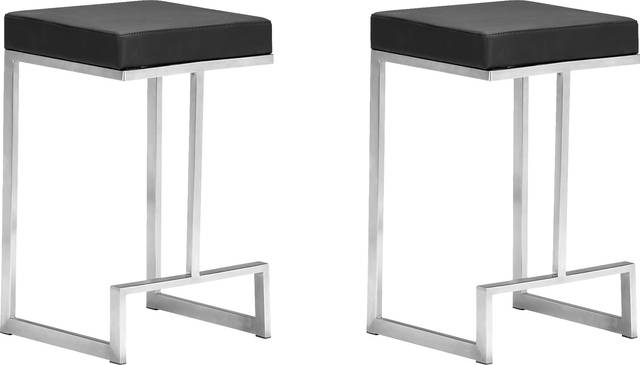 Waldow Black Counter Stool, Set of 2 - Thumbnail - Image 1