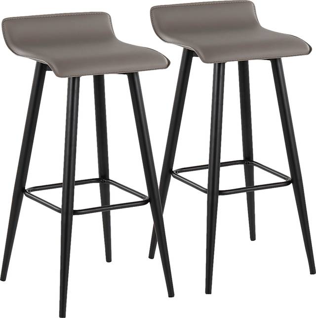 Walhill Gray Barstool, Set of 2 - Thumbnail - Image 1