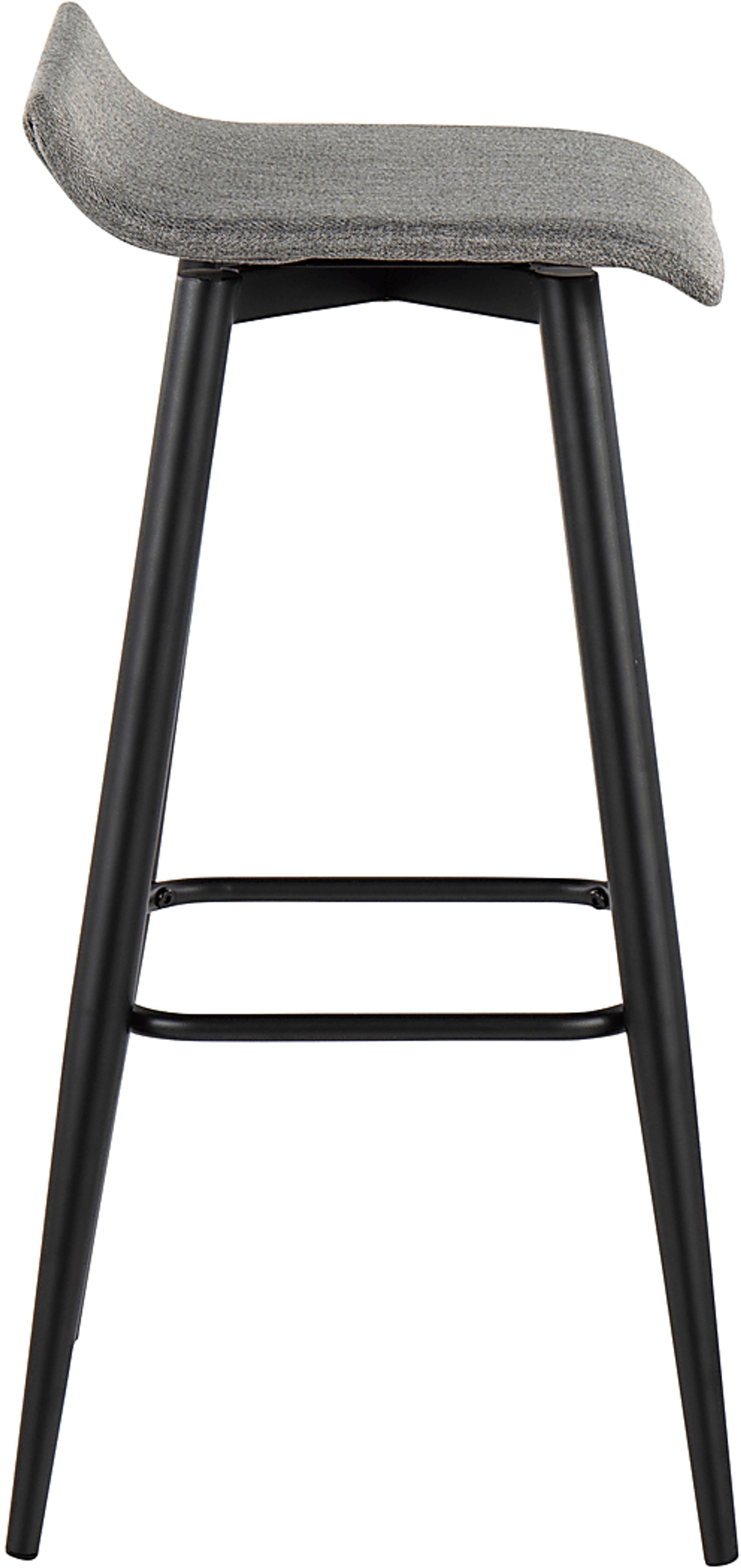Walhill Gray Fabric Barstool, Set of 2 - Image 3