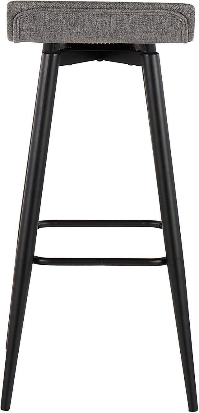 Walhill Gray Fabric Barstool, Set of 2 - Thumbnail - Image 5