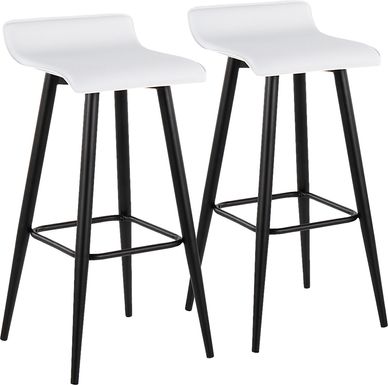 Walhill White Barstool, Set of 2