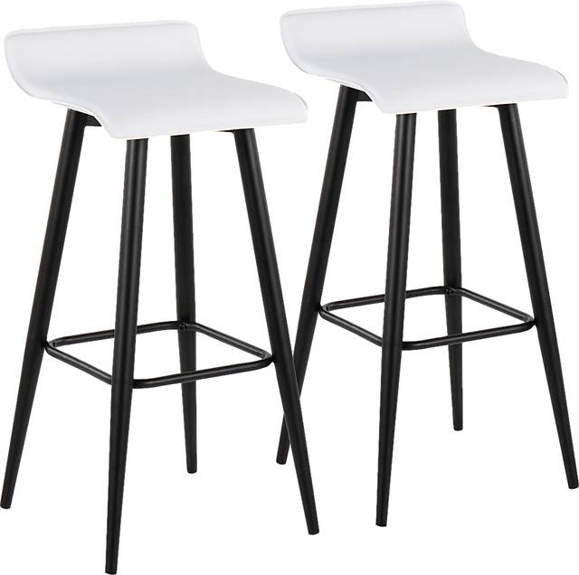 Walhill White Barstool, Set of 2 - Thumbnail - Image 1