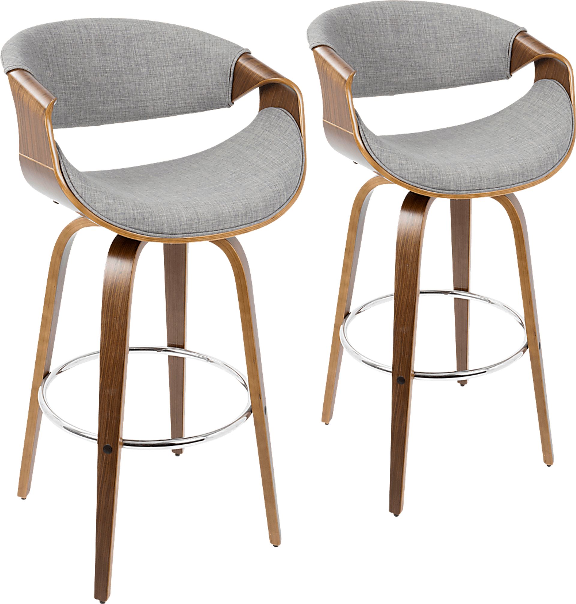 Walincia Gray Barstool, Set of 2 - Image 1