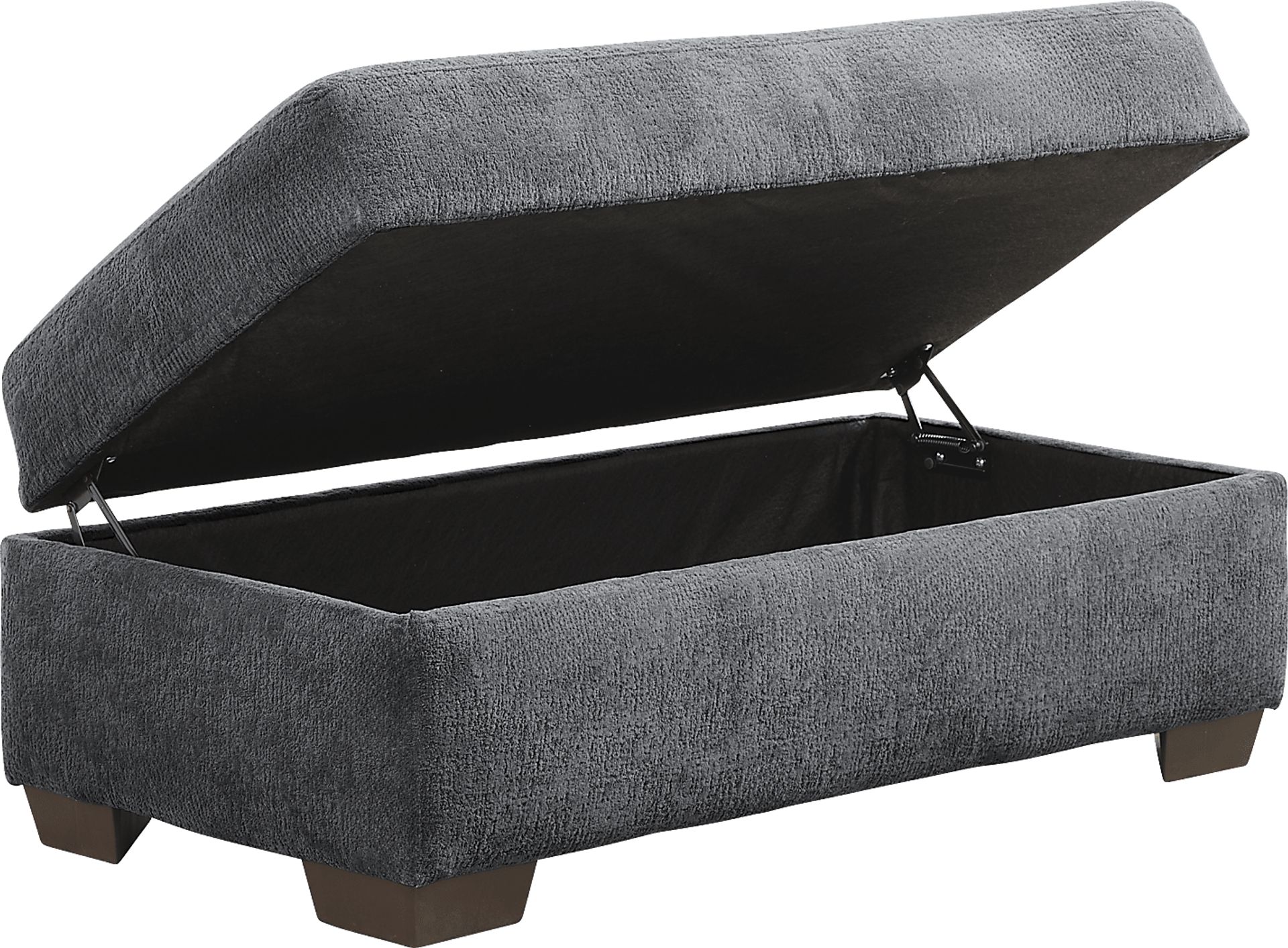 Wallace Gray Storage Ottoman - Image 2