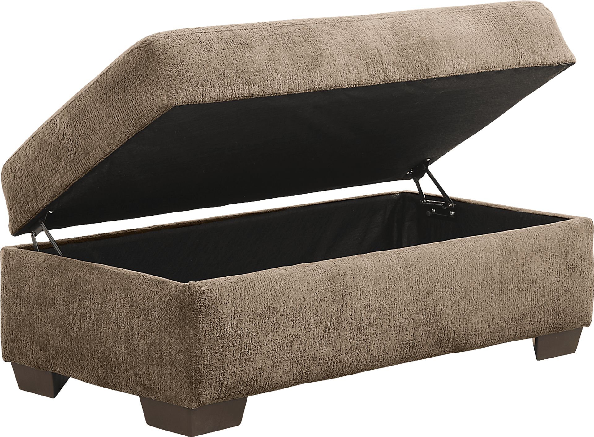 Wallace Tan Storage Ottoman - Image 2
